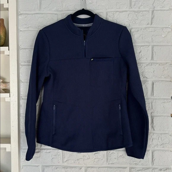 Fabletics Pace Navy Blue Size Small Quarter Zip - Picture 4 of 8
